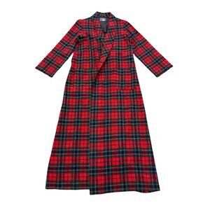 Vintage 1980s Pendleton Tartan Wool Robe Made in USA